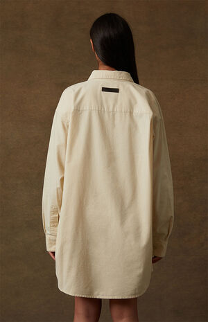 Women's Egg Shell Oxford Button Down Shirt image number 4