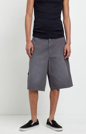 Austin Extreme Baggy Jean Shorts Cargo Carpenter Charcoal image number 2
