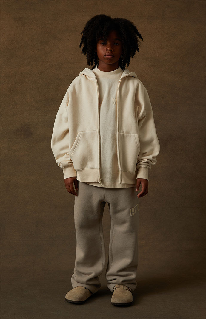 Kids Fear of God Egg Shell Full Zip Hoodie | PacSun