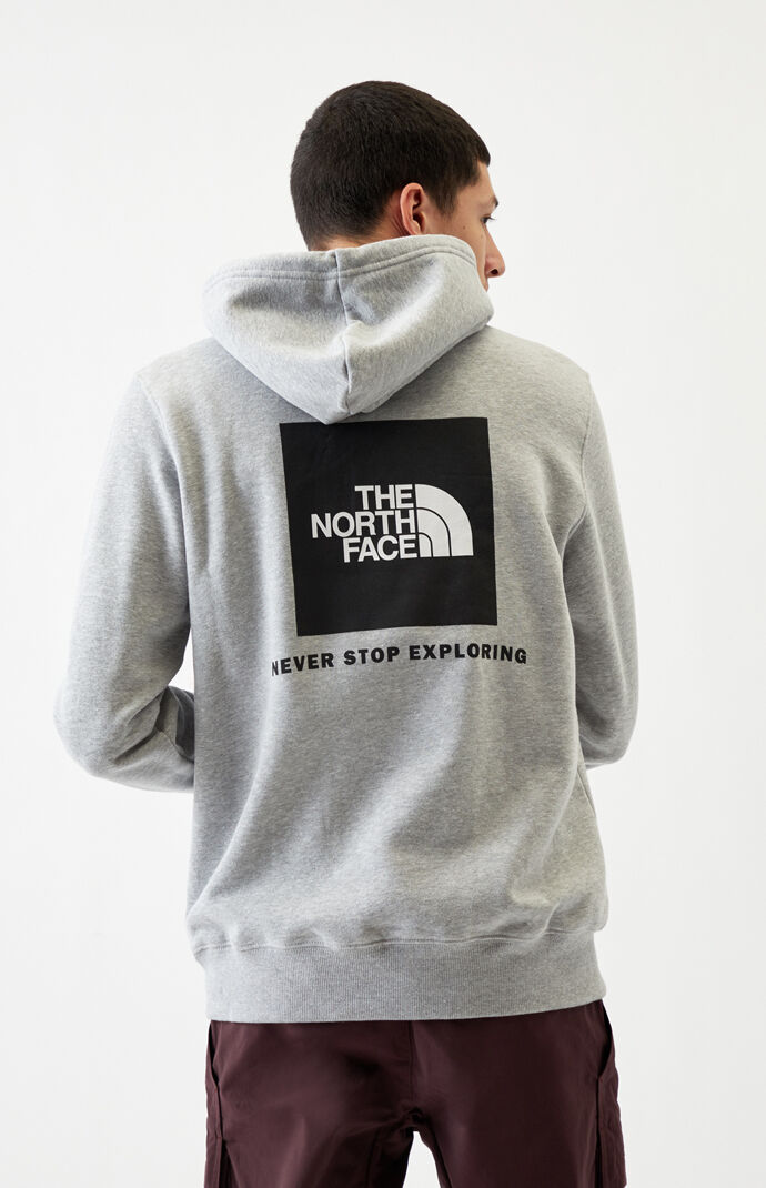Gray Red Box Hoodie