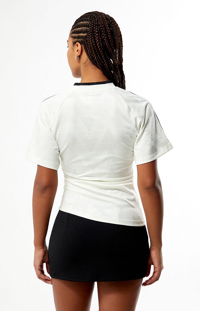 adidas Ruched Short Sleeve Football Jersey