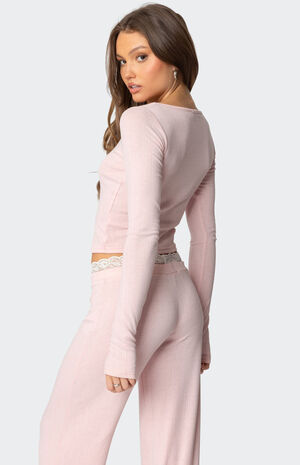 Peekaboo Lace Long Sleeve Top image number 5