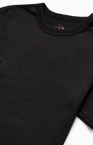 Black Solid Color T-Shirt image number 2