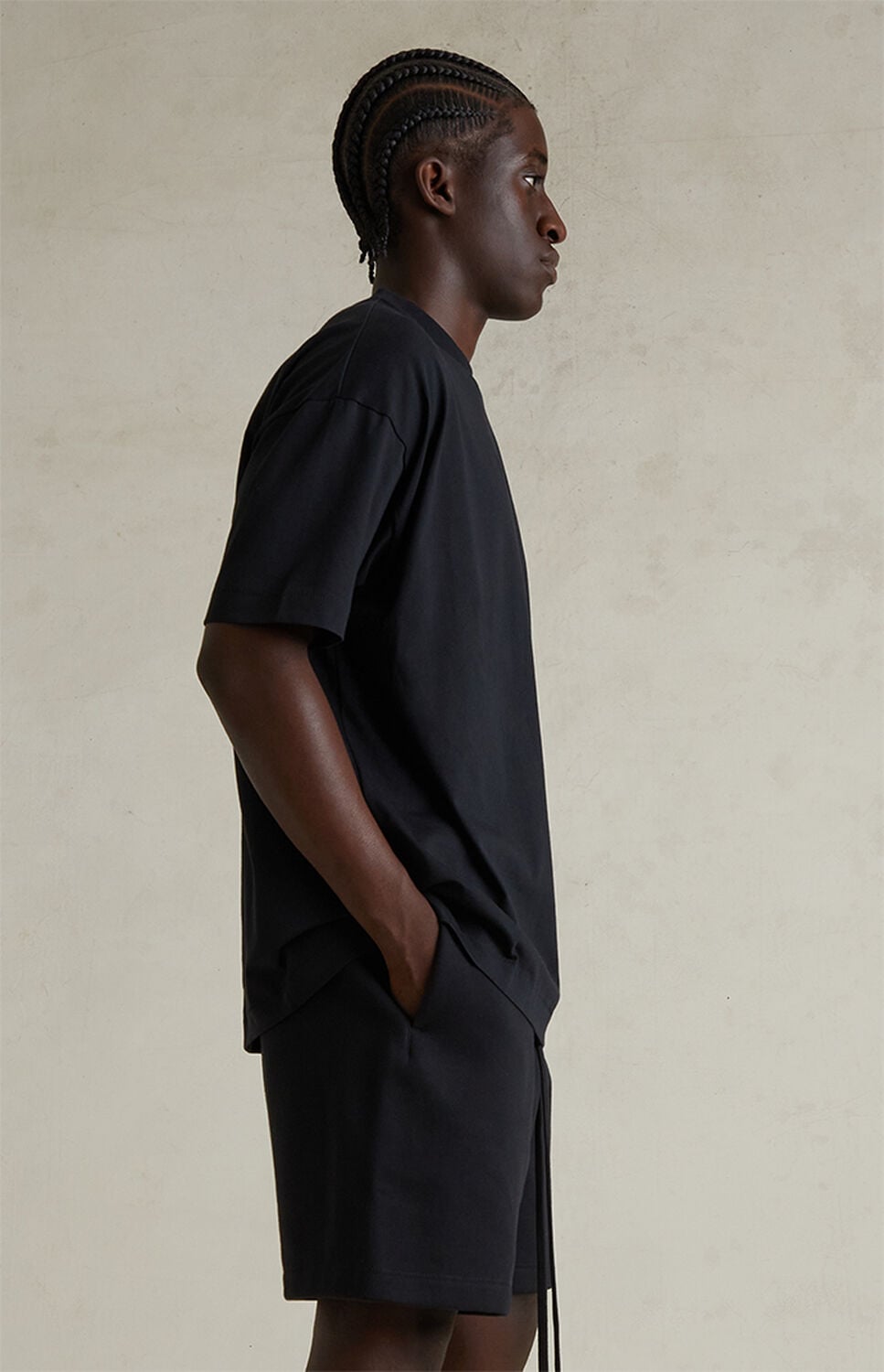 Fear of God ESSENTIALS Jet Black Classic T-Shirt thumbnail 3