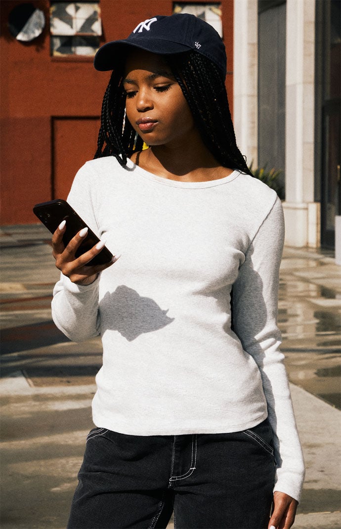 John Galt Silver Leah Long Sleeve Top | PacSun