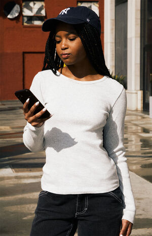 Silver Leah Long Sleeve Top image number 1