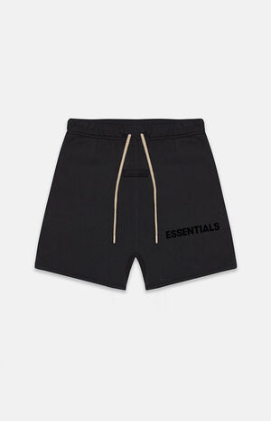 Essentials Jet Black Sweat Shorts image number 1