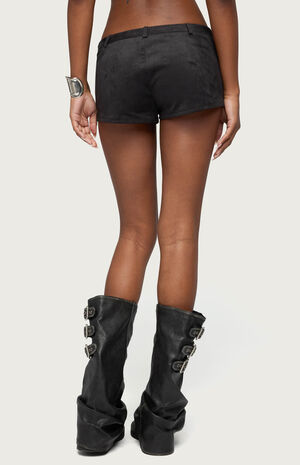 Sloane Faux Suede Micro Shorts image number 3