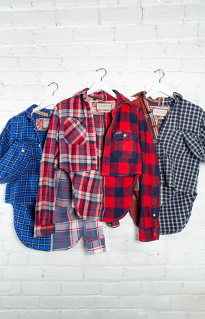 Eco Reworked Flannel Shirt image number 3
