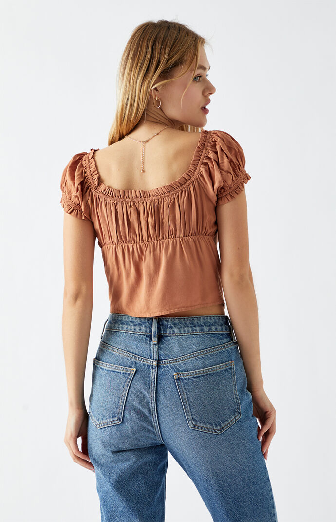 Tie Front Bustier Top
