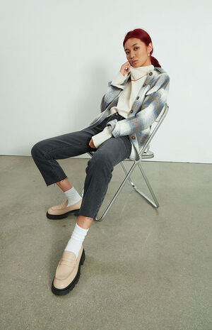 Eco Black High Waisted Straight Leg Jeans image number 1