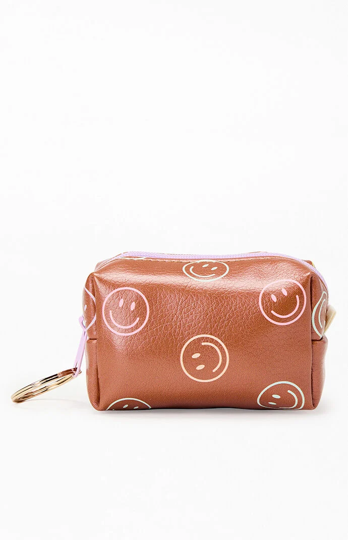 Talking Out of Turn Tag-A-Long Smiley Key Ring Pouch