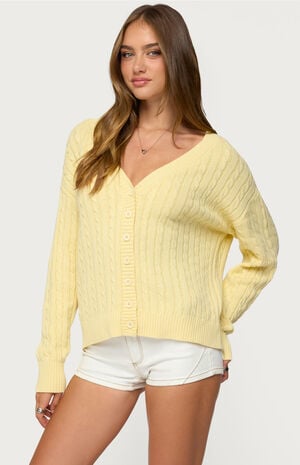 Francine Oversized V Neck Cardigan image number 2