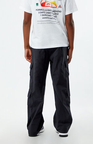 Stretch Black Porter Baggy Cargo Pants image number 4