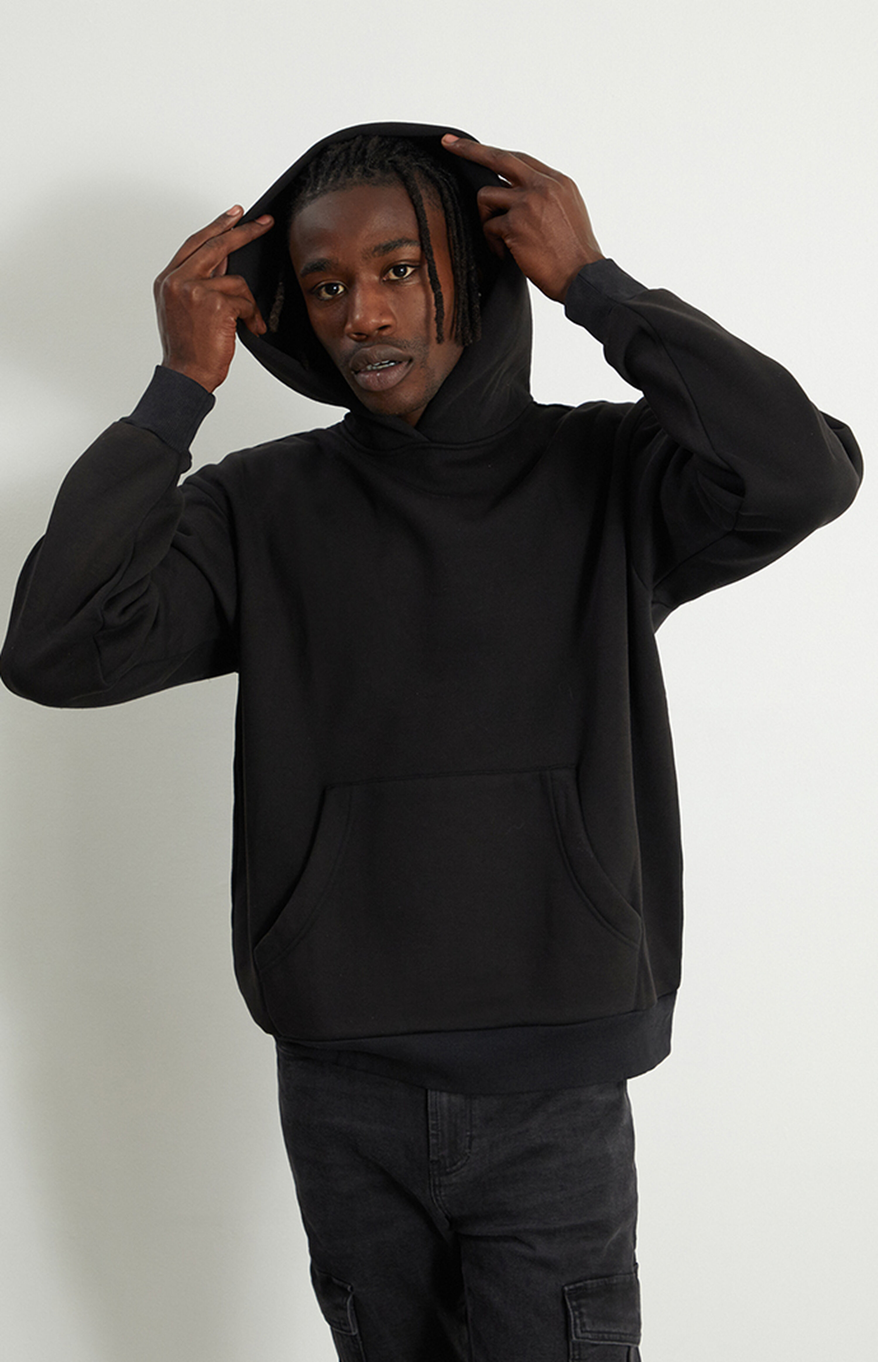 PacSun Black Solid Hoodie PacSun
