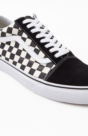 Patent Give grænse Vans Primary Check Old Skool Black & White Shoes | PacSun