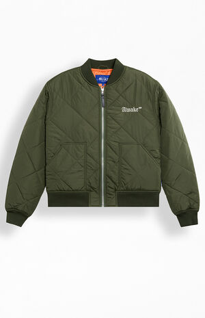 Quilted Patch Bomber Jacket image number 2