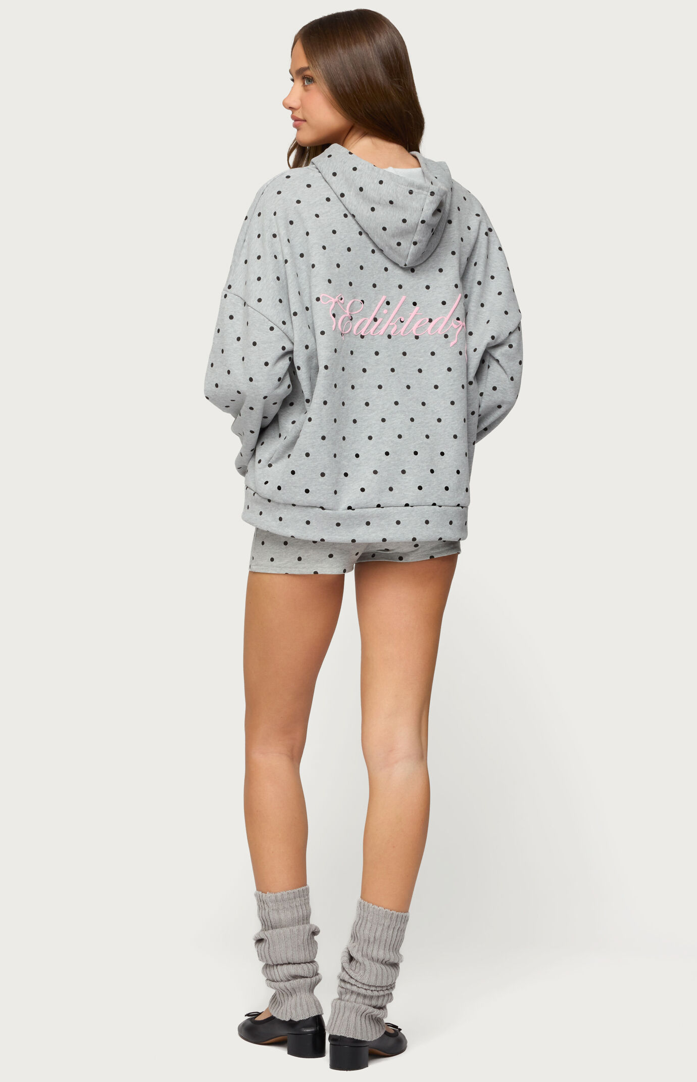 Edikted Chelsie Polka Dot Hoodie | Pacsun