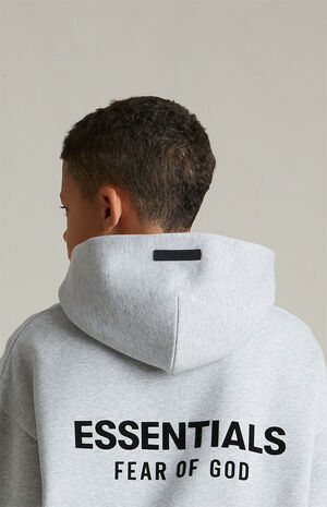 Kids Light Heather Grey Fleece Hoodie image number 5