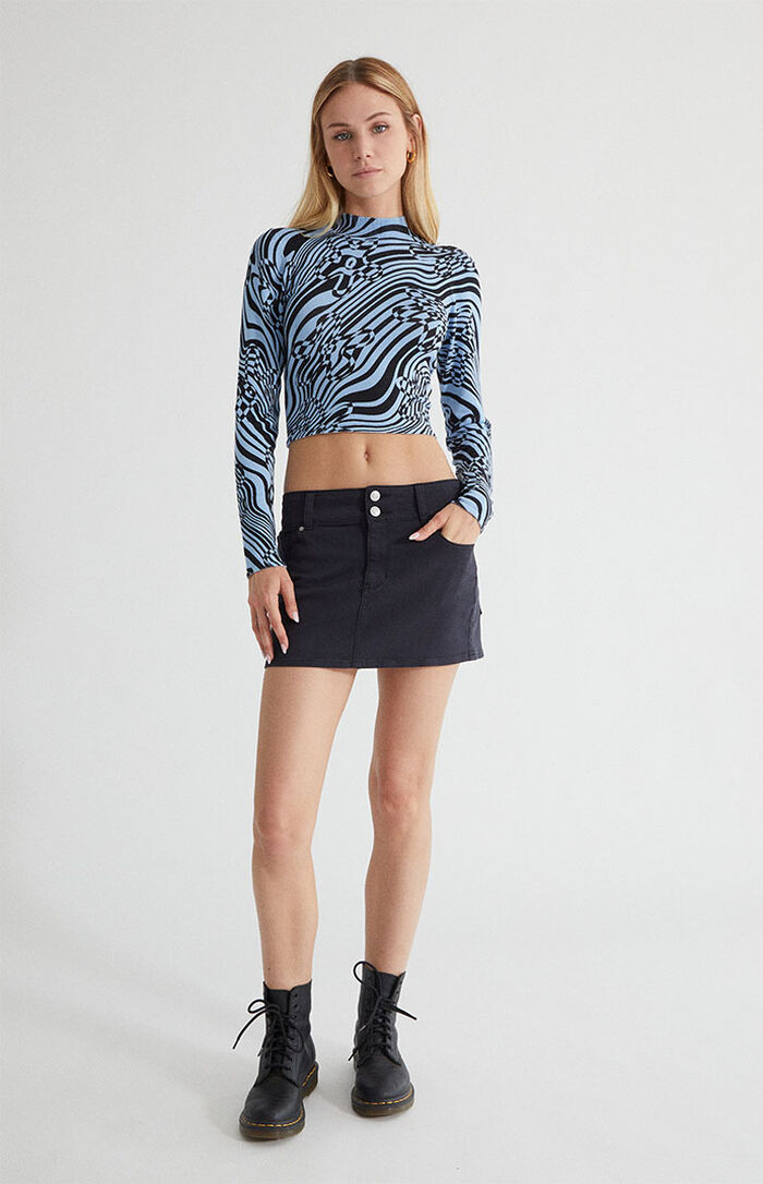 PacSun Black Y2K Low Rise Mini Skirt PacSun