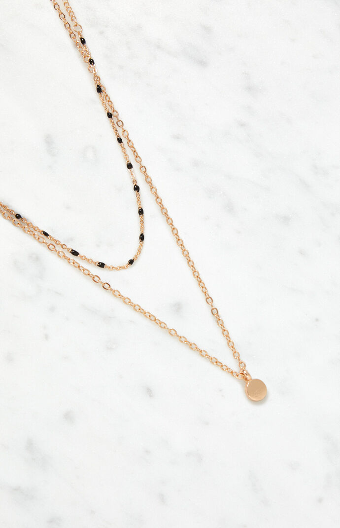 Beaded Disc Necklace