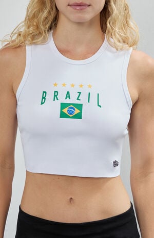 Brazil Cutoff Cropped Tank Top image number 5