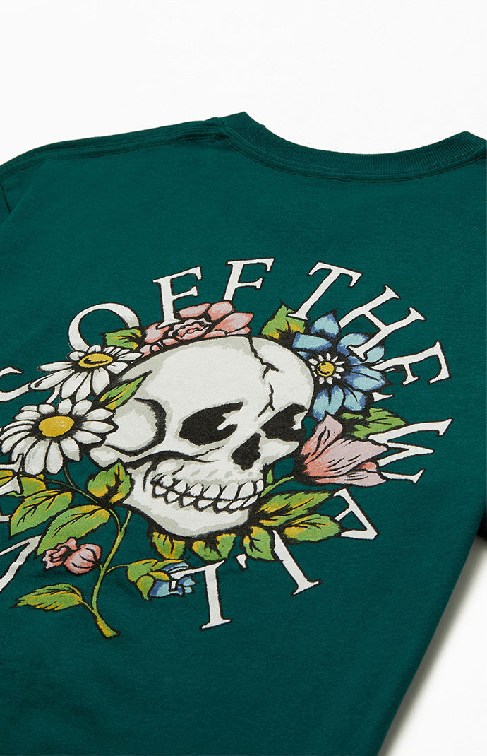 Floral skull t shirt top