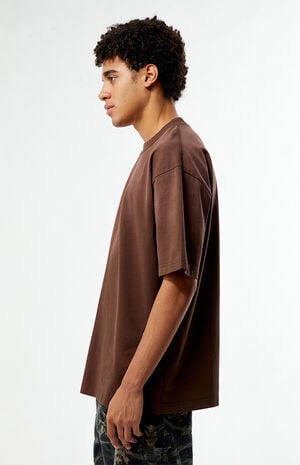 Brown Premium Potassium Wash T-Shirt image number 3