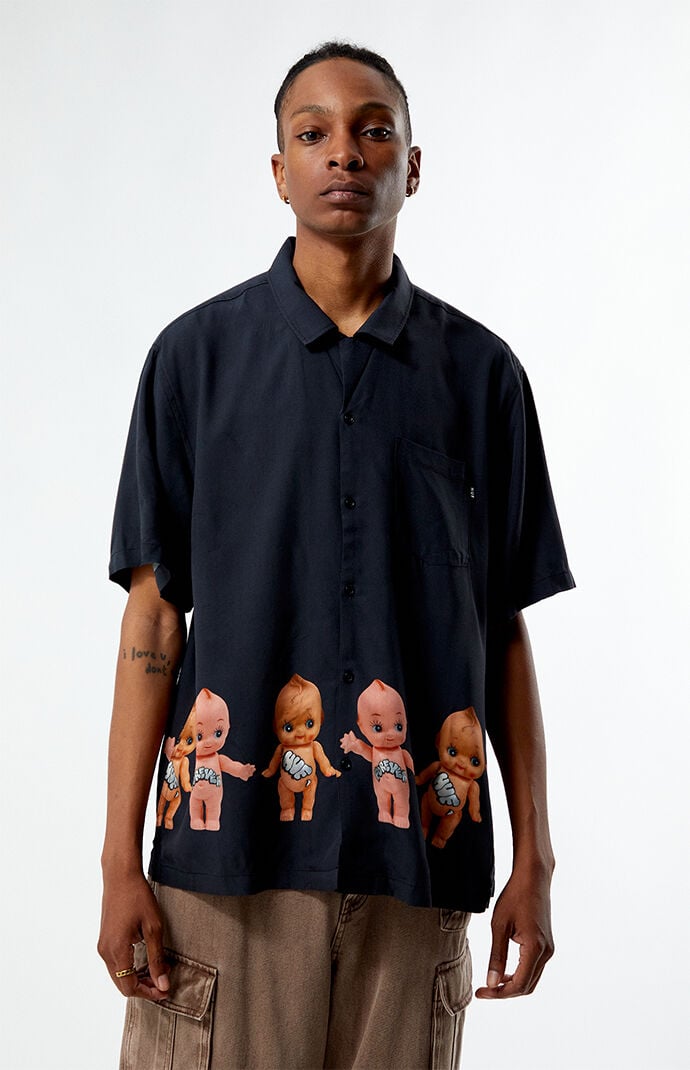 HUF TAGGED RESORT SHIRT ブラック HUF Tagged Resort Shirt | PacSun