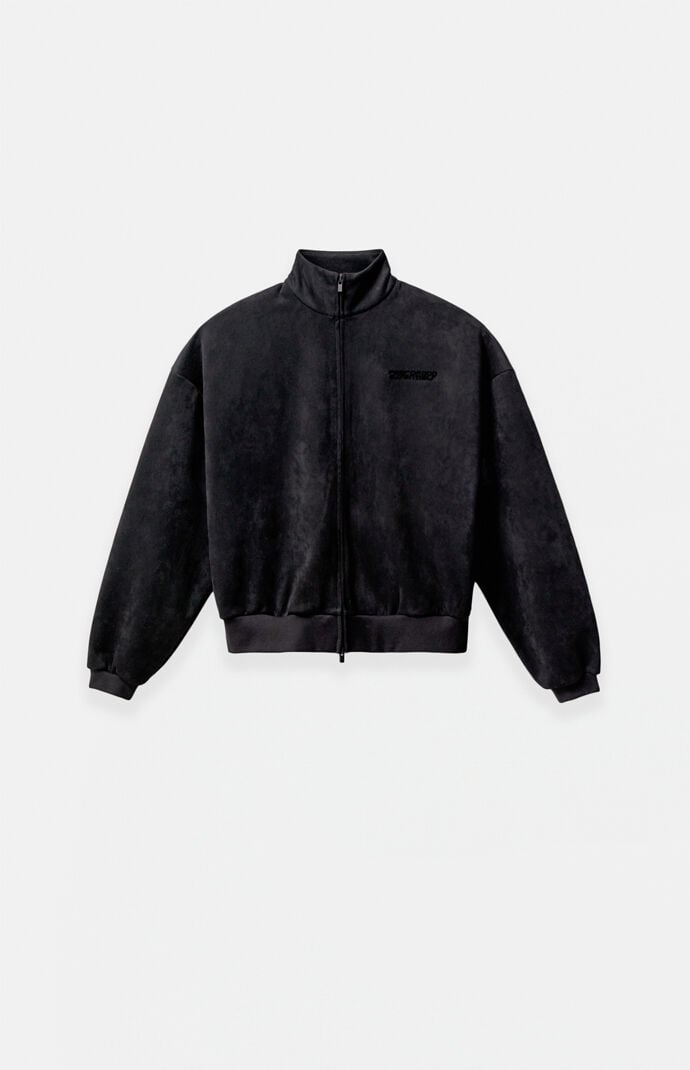 Fear of God ESSENTIALS Kids Vintage Black Classic Fit  Velour Track Jacket