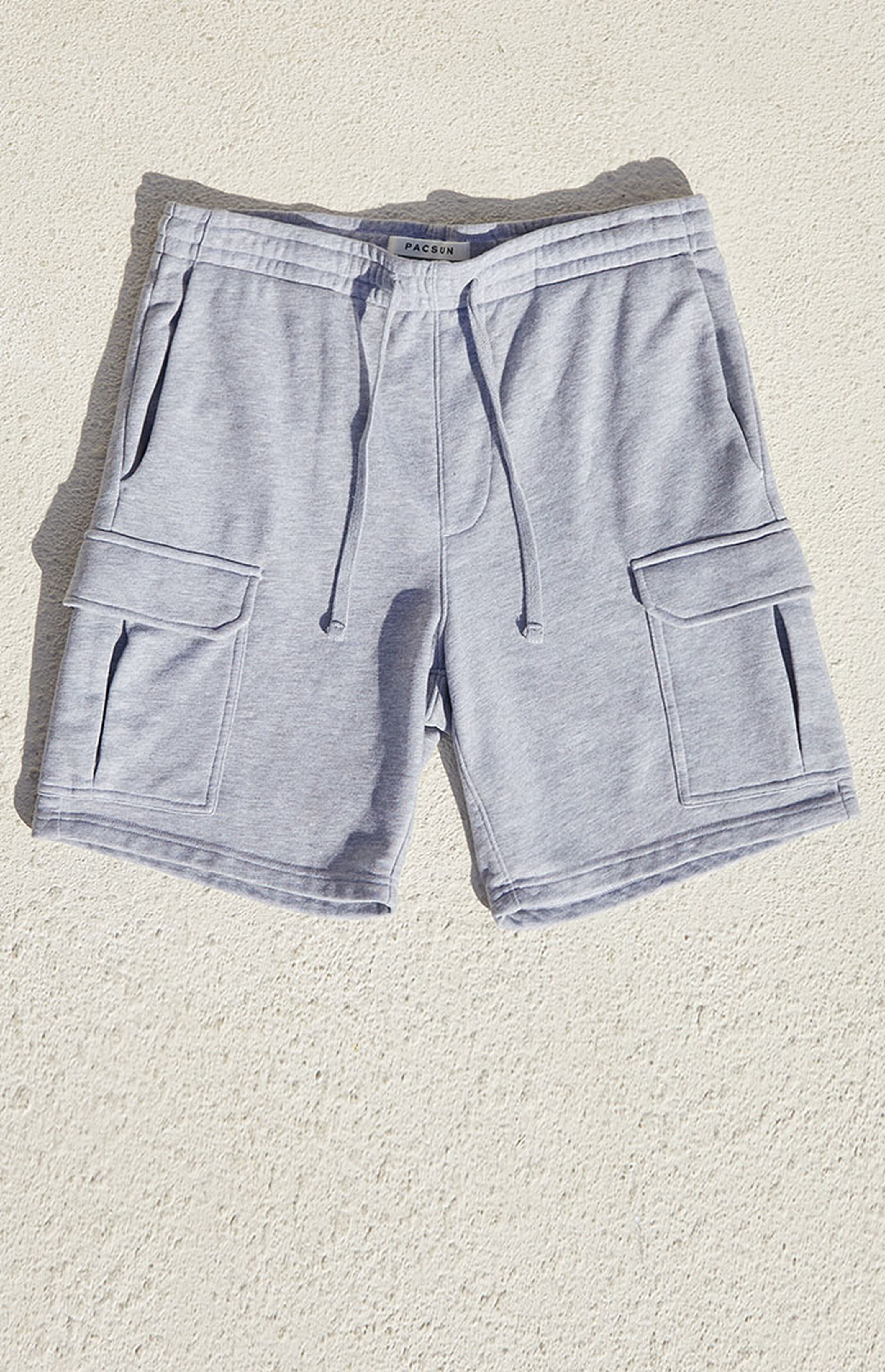 PacSun Gray Terry Cargo Sweat Shorts PacSun
