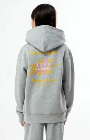 Heather Grey 1998 Marathon Hoodie image number 4