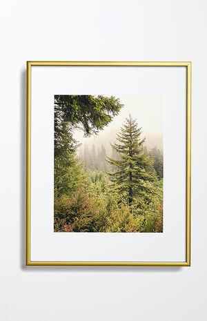Trees Metal Framed Art Print Gold 8" x 10" image number 1