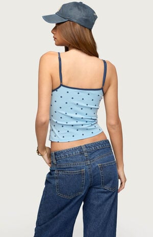 Carlah Contrast Polka Dot Tank Top image number 3