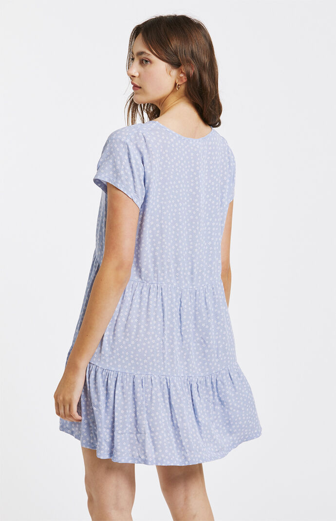 Printed Tiered Babydoll Mini Dress