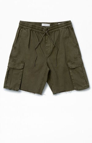 Eco Olive Baggy Cargo Shorts image number 1