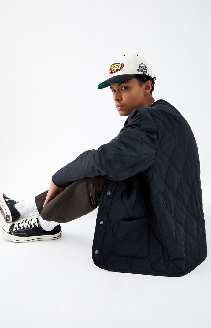 Quilted Snap Button Jacket