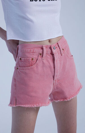 Pink 501 Original Denim Shorts image number 2