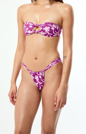 Purple Floral Jamie Curtain Cheeky Bikini Bottom image number 2