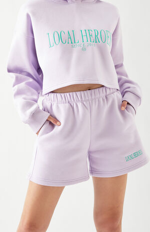 Local Heroes Lavender Embellished Sweat Shorts | PacSun