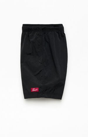 Black Salt Solid 6" Volley Swim Trunks image number 3