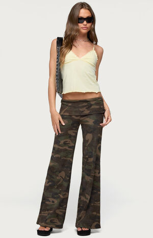 Lumielle Camo Wide Leg Foldover Pants image number 5