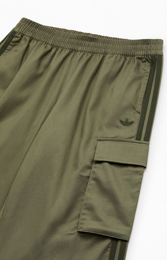 adidas Kids Olive 3-Strips Cargo Pants