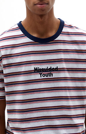 Misguided Youth Striped T-Shirt image number 2
