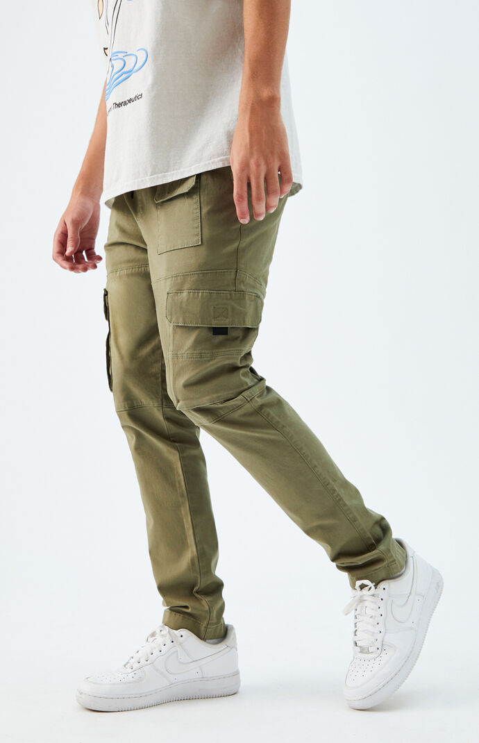 Mens green shop skinny cargo pants