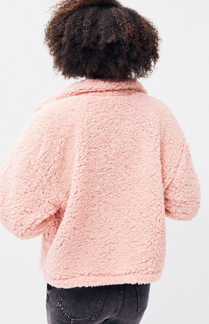 pink sherpa jacket