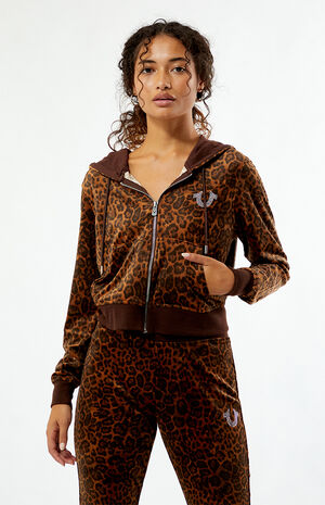 Leopard Velour Track Jacket image number 1