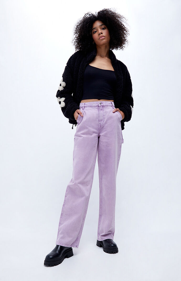 PacSun Lavender Baggy Carpenter Pants PacSun