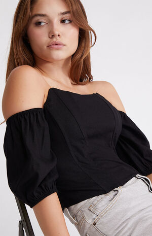 Short Sleeve Longline Corset Top image number 2