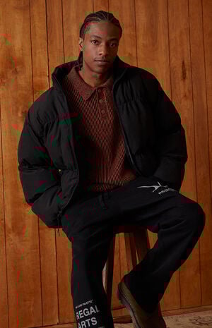 Black 83 Channel Puffer Jacket image number 1